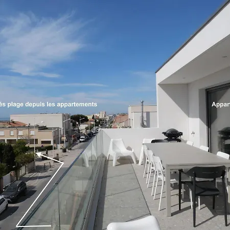 South-of-france Magnifique T5 Avec Clim, Terrasse 30 M2 Vue Sur Et Barbecue, Parking, 40m De La アパート *
