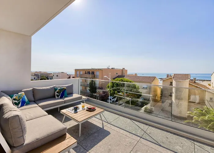 South-of-france Magnifique T5 Avec Clim, Terrasse 30 M2 Vue Sur Et Barbecue, Parking, 40m De La * 카르농 플라주