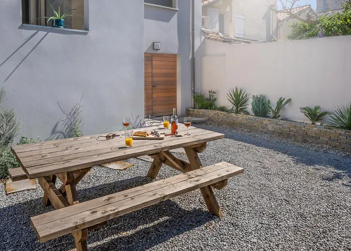 South-of-france Magnifique T5 Avec Clim, Terrasse 30 M2 Vue Sur Et Barbecue, Parking, 40m De La 아파트 카르농 플라주
